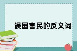 误国害民的反义词