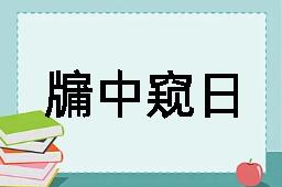 牖中窥日