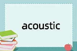 acoustic是什么意思