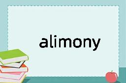 alimony是什么意思