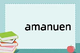 amanuensis是什么意思