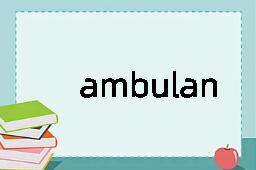 ambulance是什么意思