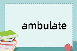 ambulate是什么意思