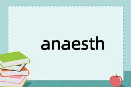 anaesthesiologist是什么意思