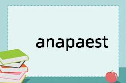 anapaest是什么意思