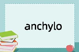 anchylosis是什么意思