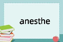 anesthesiologist是什么意思