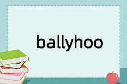 ballyhoo是什么意思