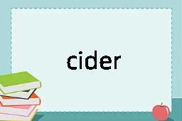 cider是什么意思