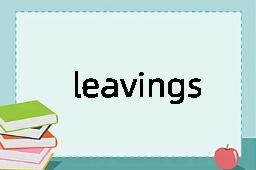 leavings是什么意思