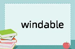 windable是什么意思