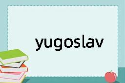 yugoslav是什么意思